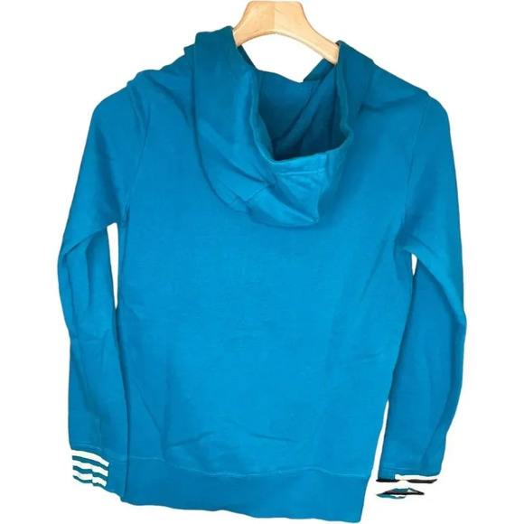 Adidas Teal Pullover Pocket Textured Logo Hoodie - Picture 8 of 9